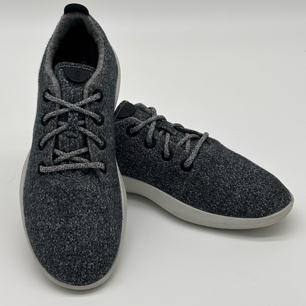 Allbirds Men’s Wool Runner in Natural Gray With Light Gray Sole Size 12